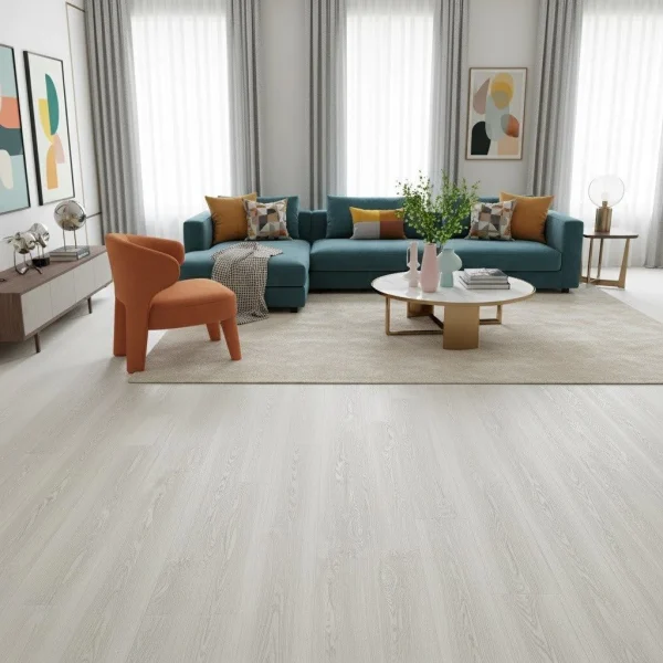 Parchet SPC Stejar Eldborg Oak WOODRIC EIR, alb, click 2G, Arbiton - Parchet SPC