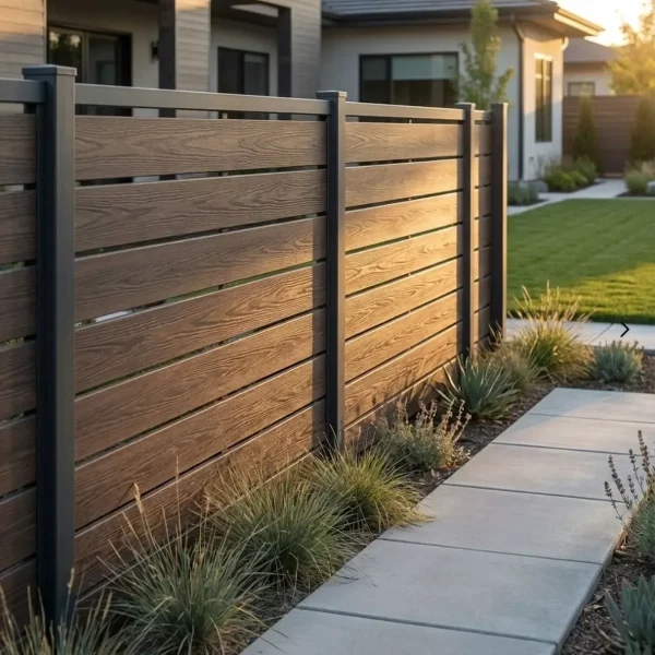 Placă de gard 3D, din compozit de lemn și plastic WPC, maro, 150x20mm, 2.5ml, Virtuoso