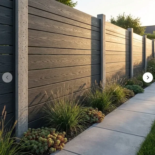 Placă de gard 3D, WPC, gri inchis, 150 x 20 mm, 2ml, Virtuoso