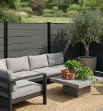 Placă de gard 3D, WPC, gri închis, 150 x 20 mm, 4ml, Virtuoso