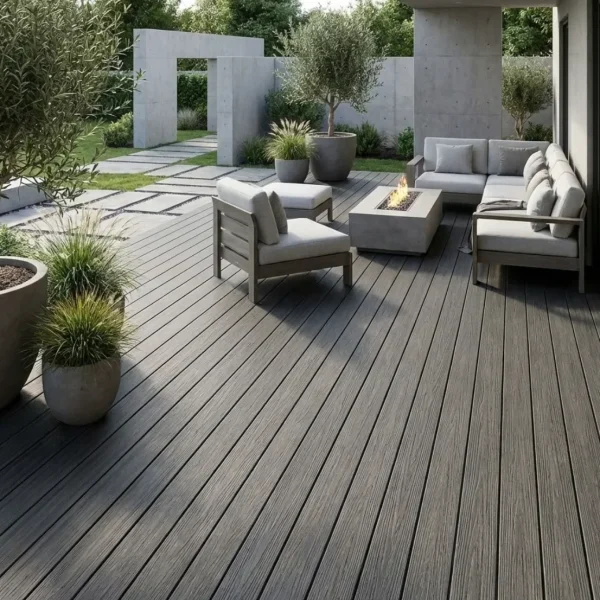 Placa deck terasa, co extrudata, 145x22mm, gri lemn, No Gap, Virtuoso, 2.9ml