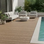 Placa deck terasa piscina WPC 3D, 146×25 mm, maro lemn, 2ml, Virtuoso