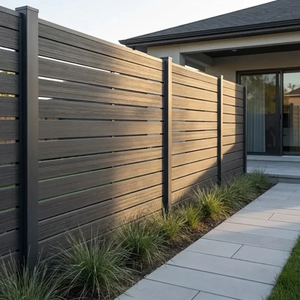 Placa gard din WPC lemn compozit, 150×20.6mm, textura periata gri, 2.5ml, Virtuoso