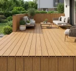 Placa gard scandura, WPC compozit, bej, textura lemn, 150x20.6mm, 2.5 ml, Virtuoso