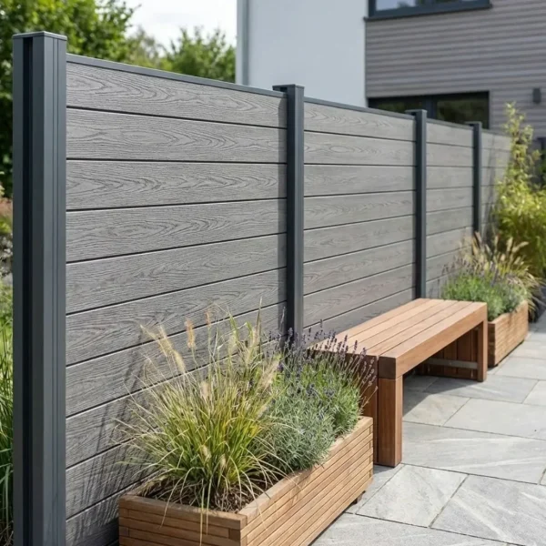 Placa gard tip scandura WPC compozit, gri, 150x20.6mm, 2ml, Virtuoso