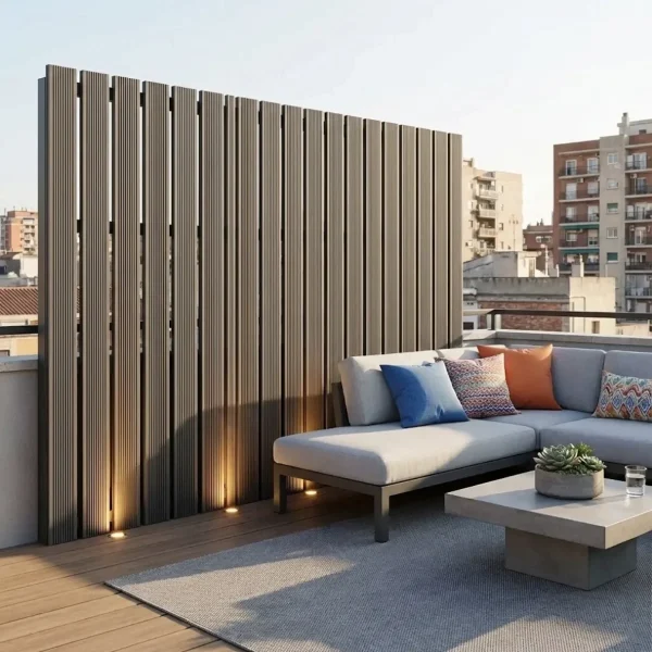 Placă gard WPC maro cu dungi, 20x150mm, 2.5ml, Virtuoso