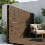 Placă gard WPC maro cu dungi, 20x150mm, 4 ml, Virtuoso