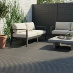 Placa gard WPC, textura periata gri, 150x20.6mm, 2ml, Virtuoso 1 Placa gard WPC, textura periata gri, 150×20.6mm, 2ml, Virtuoso