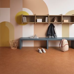 Covor PVC Padua 565 heterogen vinil rezistent Isafe 70 culoare portocaliu rugină