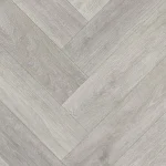 Covor PVC Patagonia 595, model herringbone, gri, rezistență alunecare R12, ISAFE 70, IVC