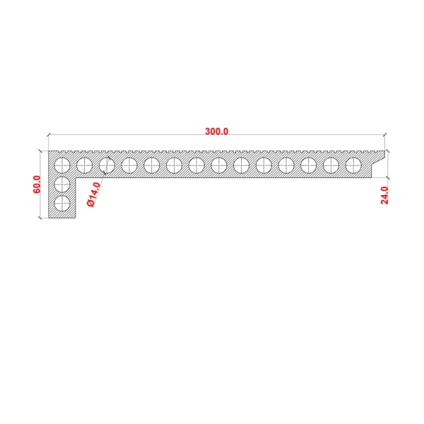 dimensiune 300x60x24 mm