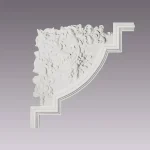 Colțar decorativ motive florale în relief, Durotec B104-10, 26.5×26.5×2 cm