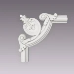 Colțar decorativ Durotec B104-13, alb clasic, 33x33x3.7cm