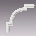Colțar decorativ poliuretan clasic, Durotec B104-11, 31x31x2 cm
