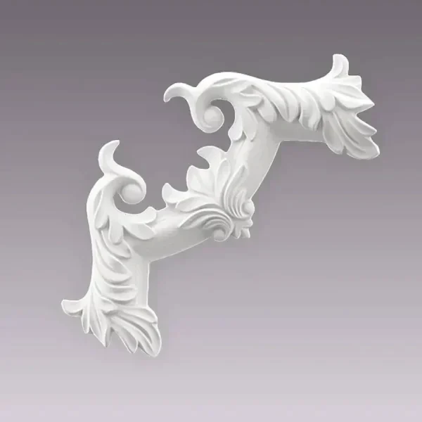 Colțar Poliuretan model sculptural, B104-9, 26.5 x 26.5 x 3 cm