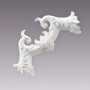 Colțar Poliuretan model sculptural, B104-9, 26.5 x 26.5 x 3 cm