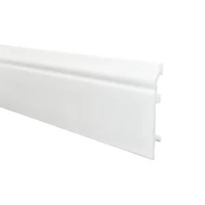 Plintă din polimer albă, finisaje interioare, Opal PPOP100, 220x10x1.6 cm