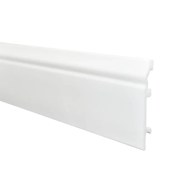 Plintă din polimer albă, finisaje interioare, Opal PPOP100, 220x10x1.6 cm