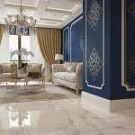 Plintă pardoseală polimer albă cu profil curbat elegant, Onix, 80x16x2200 mm