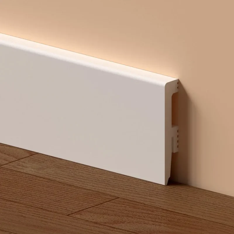 Plintă polimer dur, Wood Class Amber 80, 2200x80x16 mm