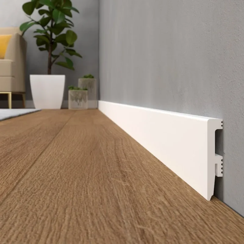 Plintă polimer dur, Wood Class Amber 80, 2200x80x16 mm