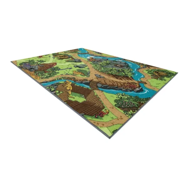 Covor pentru copii cu model oras, Rebel Roads Village life, AW, 95 x 133 cm (copie)