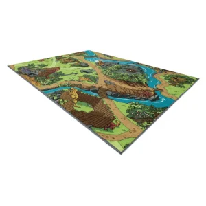 Covor pentru copii cu model oras, Rebel Roads Village life, AW, 95 x 133 cm (copie)