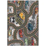 Covor de joacă pentru copii cu curse auto, 95 x 133 cm, Rebel Roads Tales of Speed