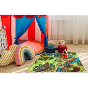 Covor pentru copii cu dinozauri, 140×200 cm, REBEL ROADS Dino World 29