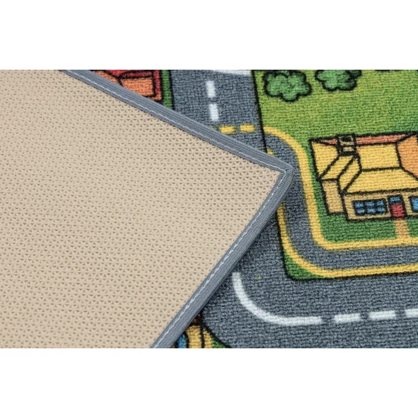 Covor pentru copii cu model urban, antiderapant, 95x133 cm, REBEL ROADS City Life 97