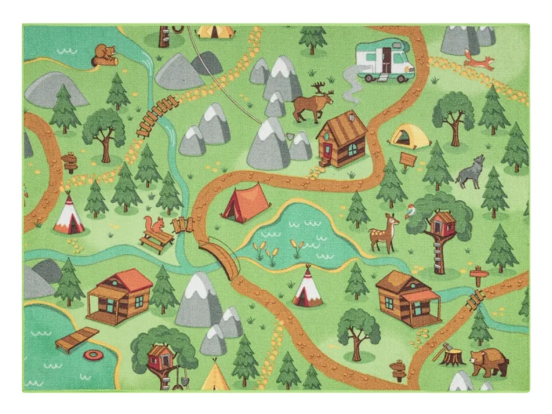 Covor pentru copii cu dinozauri, 95x133 cm, REBEL ROADS Dino World 29 (copie)