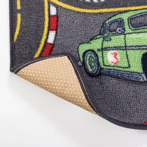 Covor de joacă pentru copii cu curse auto, 95 x 133 cm, Rebel Roads Tales of Speed