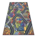 Covor pentru copii cu design urban anti-alunecare, 95×200 cm, REBEL ROADS Urban life 97