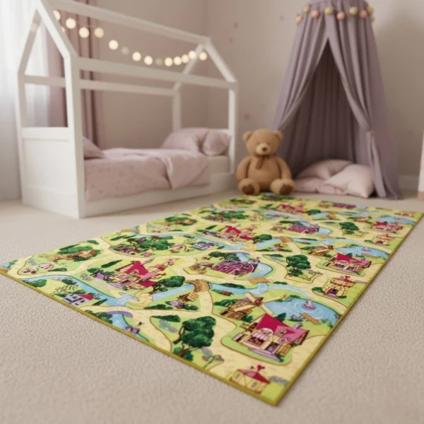 Covor copii cu model poveste Fairy Tale, 95x200 cm, Rebel Roads