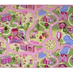 Covor de joacă copii, parc de distracții, Rebel Roads Fairground Life, 95 x 200cm