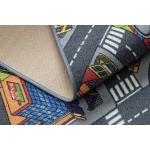 Covor pentru copii cu design urban anti-alunecare, 95×200 cm, REBEL ROADS Urban life 97