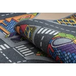 Covor pentru copii cu design urban anti-alunecare, 95x133 cm, REBEL ROADS Urban life 97