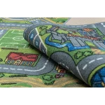 Covor pentru copii cu model urban, antiderapant, 95x133 cm, REBEL ROADS City Life 97
