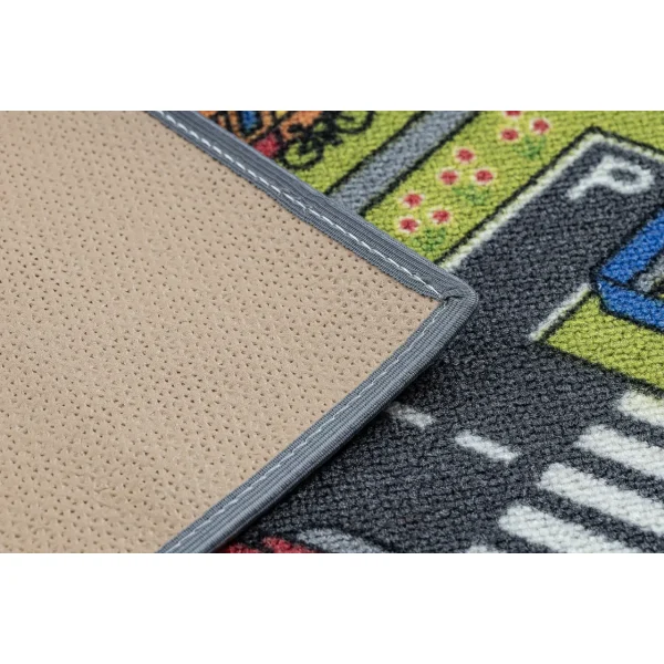 Covor pentru copii cu design urban anti-alunecare, 95×200 cm, REBEL ROADS Urban life 97
