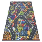 Covor pentru copii cu design urban anti-alunecare, 95×133 cm, REBEL ROADS Urban life 97