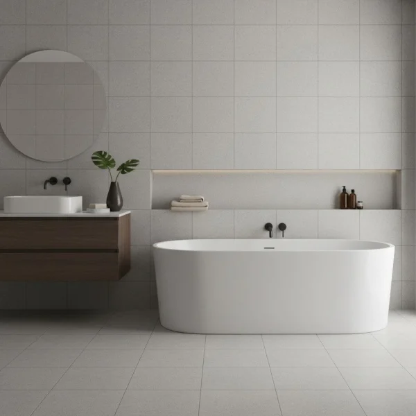 Faianță gri mata, aspect granulat fin pietros 10x10 cm, Marazzi Stonework Grey