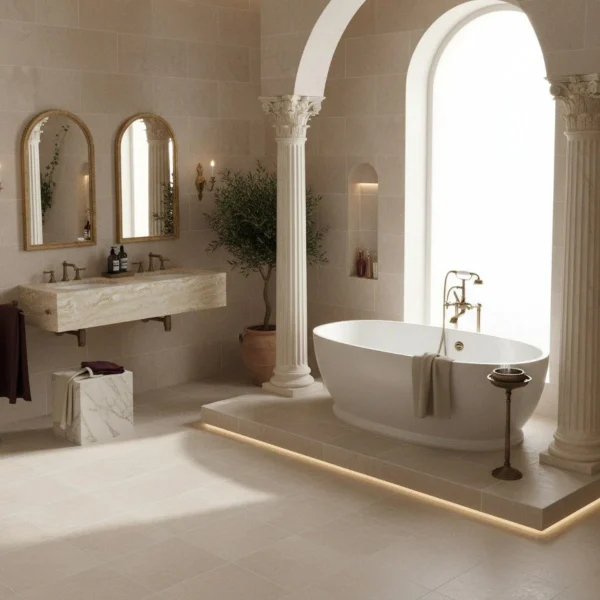 Faianță bej rectificată mată 60x120 cm, Marazzi Stream Beige