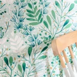 Tapet vinil verde-mentă botanic auriu, Green Life Joy, Caselio, 53 cm x 10.05 m