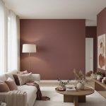 Tapet vinil bordeaux cu textură de pânză fină, Uni Mat Caselio, 10,05 m x 54 cm