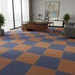 Mocheta dale buclată albastru marin trafic intens, Elemental 9567, Tapibel, 50×50 cm - Mocheta dale birouri