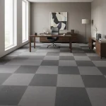 Mocheta dale buclată gri maroniu, Elemental 9544, Tapibel, 50×50 cm - Mocheta dale birouri