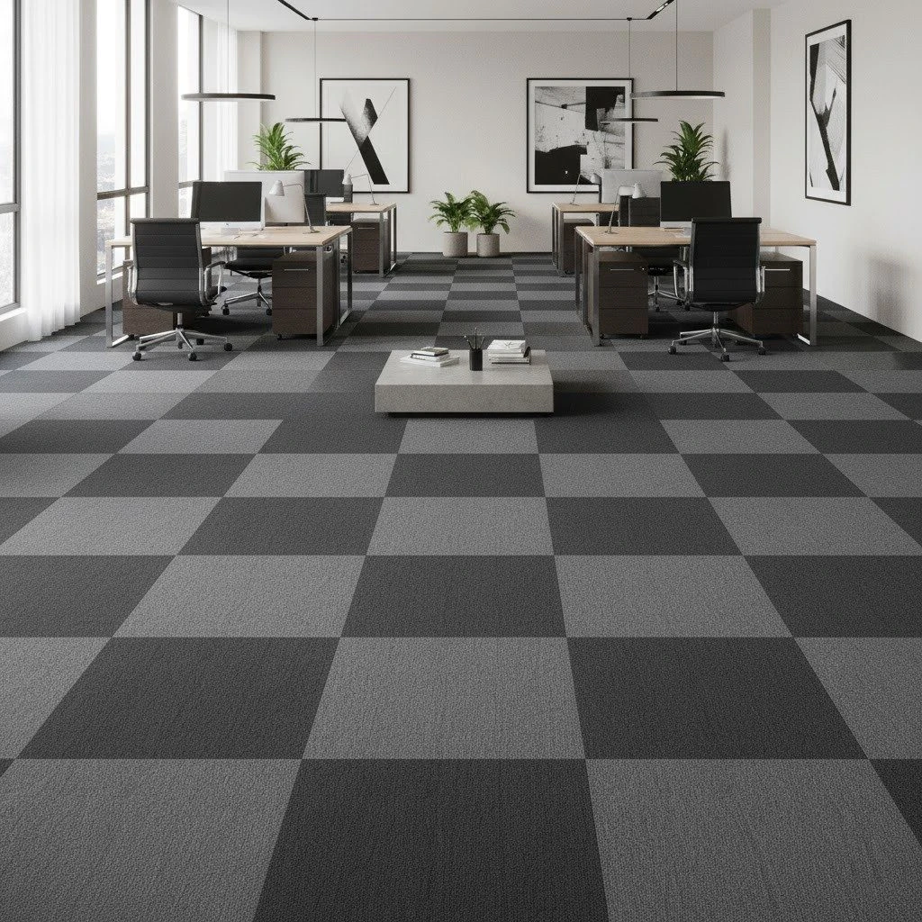 Mocheta dale buclată gri, trafic intens, 50×50 cm, Elemental 9545, Tapibel - Mocheta dale birouri