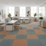 Mocheta dale buclată orange, trafic 33, 50×50 cm, Elemental 9537, Tapibel - Mocheta dale birouri