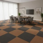 Mocheta dale buclată orange, trafic 33, 50×50 cm, Elemental 9537, Tapibel - Mocheta dale birouri