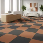 Mocheta dale buclată orange, trafic 33, 50×50 cm, Elemental 9537, Tapibel - Mocheta dale birouri